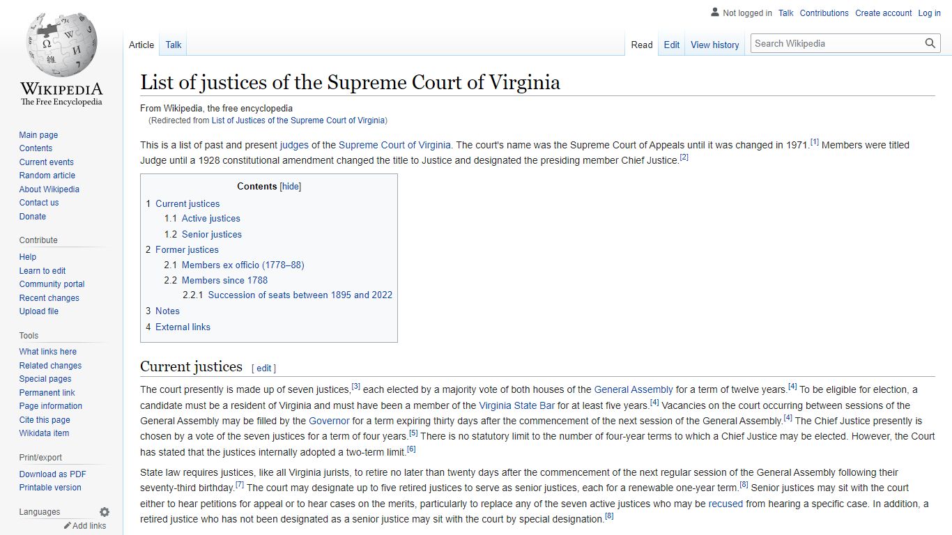 List of justices of the Supreme Court of Virginia - Wikipedia